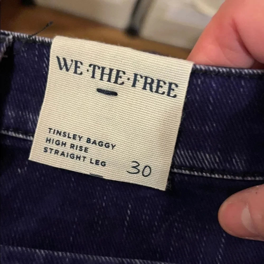 Free People Tinslely Baggy High Rise Straight Leg Pants